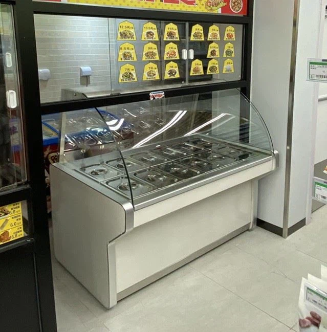 Mostrador comercial de baño María de comida caliente